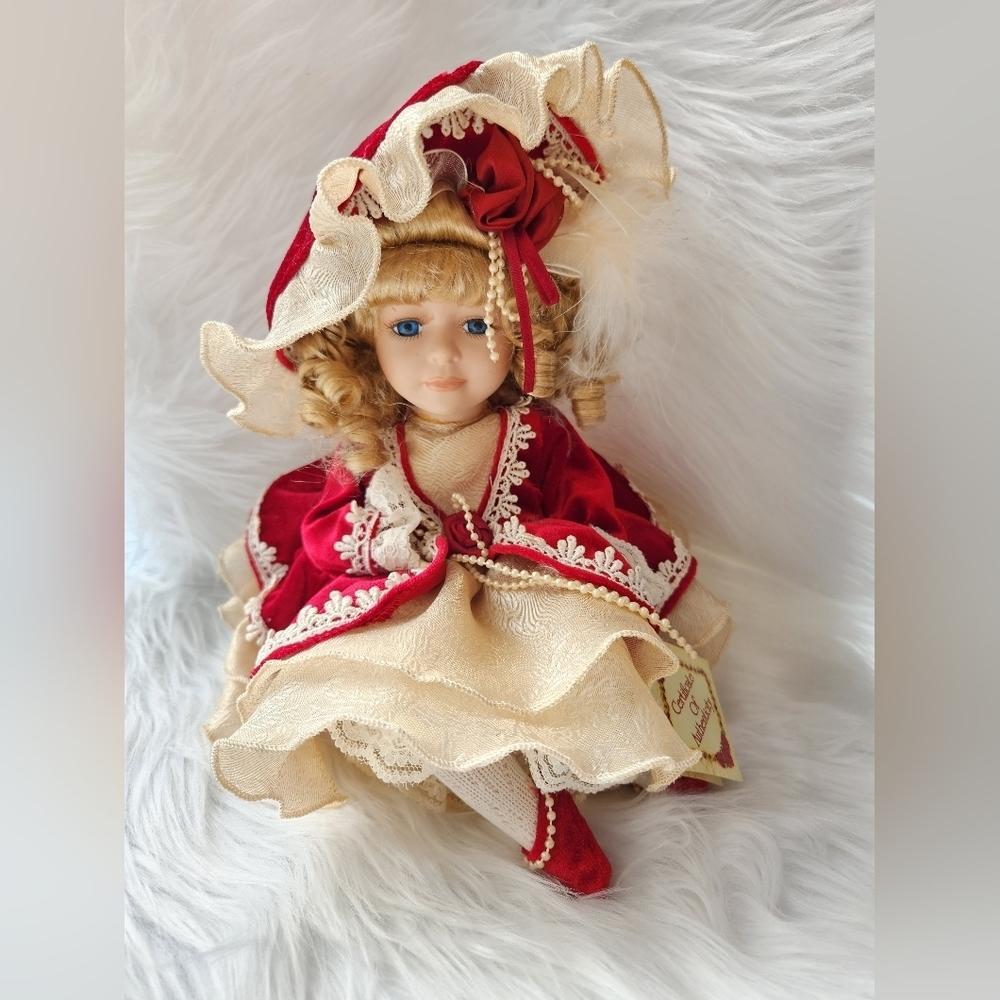 10"Vintage Collectors Choice Musical Porcelain Doll w/ Authenticity Certificate